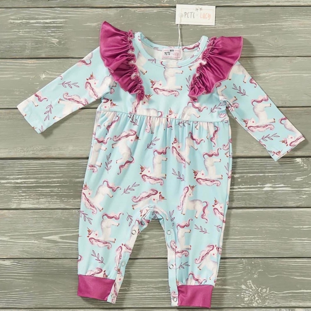 Pete and Lucy long sleeve romper - Luna